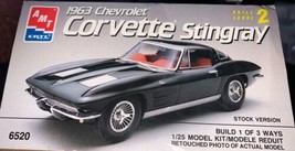 AMT ERTL 1963 Corvette Stingray  1/25 Scale Model Kit 6520 Vintage Complete - £31.55 GBP