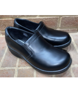 Abeo Bessie Black Leather Clogs Nursing Work Comfort Womens Size 8 - £27.29 GBP