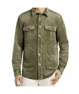 BLANKNYC Green Snap Front Sueded Shacket Shirt Jacket Medium New - £37.16 GBP