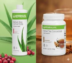 Herbal Tea Concentrate Cinnamon Flavor 3.6Oz &amp; Cranberry Aloe Pint Exp5/27 - $129.21 CAD