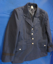 4 Button Womens Coat Jacket Uniform Blue Airman Usaf Air Force Dress Officer 14R - £52.54 GBP