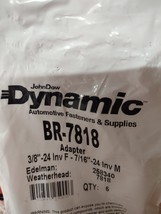 New, John Dow Dynamic BR-7818 Adapter 3/8&quot;-24 Inv F - 7/16&quot;-24 Inv M Qty 5 - £8.21 GBP