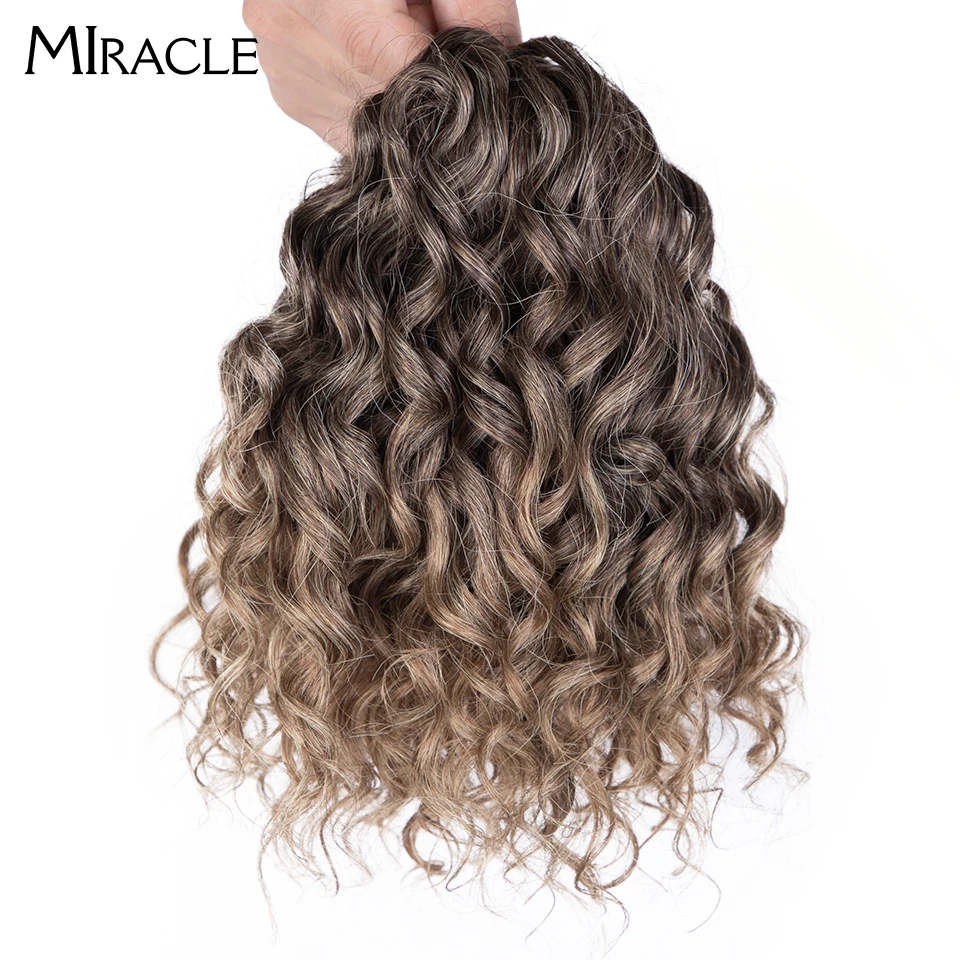 Synthetic Deep Wavy Twist Crochet Braids Hair 10inches Ginger Afro Curly - £24.41 GBP