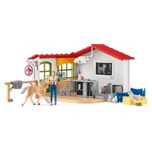 Schleich Farm World, Animal Gifts for Kids, Vet Practice with Animal Toy... - $78.99