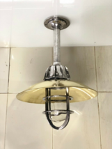 Home Ceiling Design Aluminium Bulkhead Mount Marine Light With Brass Shade Cap - £97.97 GBP