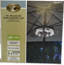 Under Umbrella Light Hampton Bay 10&quot; Round (LED)  With Remote New Open Box - $17.74