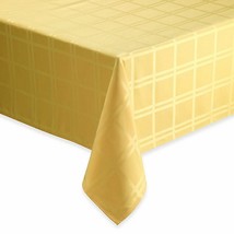 Origins Fabric Tablecloth Yellow 70 Rd Spill Leak Proof Easy Care Spring Summer - £29.18 GBP