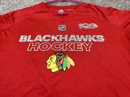 Chicago Blackhawks Hockey Shirt Womens XL Red  2017  Adidas ClimaLite  . - £7.88 GBP
