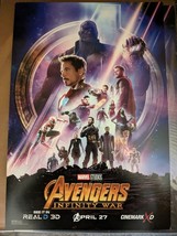 Avengers Infinity Wars Movie Poster 13 x 19 inches authentic - £11.08 GBP