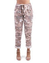 Jacqueline B Clothing stretch camo pants in PALE PINK - size One Size - £37.99 GBP