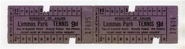 Pair of Connected Lammas Park Tennis Hourly Tickets 1950&#39;s London England  - £14.08 GBP