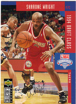 SILVER Signature 1994-1995 Upper Deck Collector&#39;s Choice Card Sharone Wright 411 - £1.54 GBP