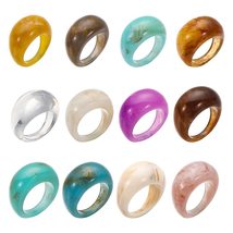 Girls Accessories Finger Ring Vintage Jewelry Gifts Chunky Rings Acrylic Transpa - £11.99 GBP