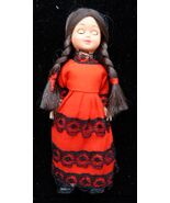 VTG 6&quot; Sleepy Eye Girl Doll Braided Hair Plastic or Celluloid Red &amp; Blac... - €13,01 EUR
