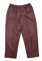 Alfred Dunner Women Size 14 (Measure 31x27) Purple Pants Tapered Elastic Waist - £9.37 GBP