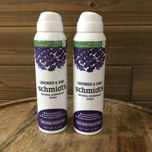 2 Pack Schmidt&#39;s Natural Deodorant Spray Lavender &amp; Sage 3.2oz - £21.97 GBP