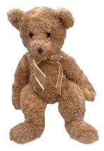 Douglas The Cuddle Toy Plush Light Tan Bow Teddy Bear 12&quot; - £7.91 GBP