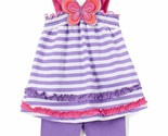 NWT Nannette Butterfly Baby Ruffle Tunic Shirt Bike Shorts Outfit 3-6 M - $10.99