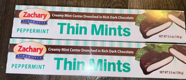 Zachary ~ Thin Mints Dark Chocolate 2-Boxes 5.5 Oz Christmas ~ 08/15/2024 - £12.47 GBP