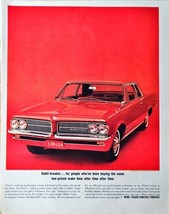 Pontiac Tempest Wide Track hard Top red habit breaker 1964 Vintage Print Ad - $9.55