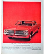 Pontiac Tempest Wide Track hard Top red habit breaker 1964 Vintage Print Ad - $9.55