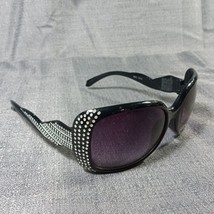 Wham Bling Oversized Women&#39;s Rhinestone Designer Sunglasses Purple Gradient Lens - £11.94 GBP
