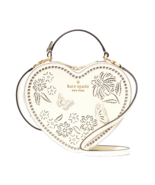 New Kate Spade Love Shack Perforated Heart Crossbody Butterfly Meringue ... - $2,566.19 MXN