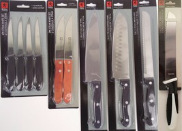 Kitchen &amp; Steak Knives Stainless Steel, Select: Steak, Santoku Or Bread Knive - £2.77 GBP