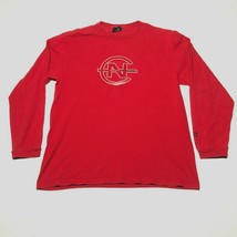 Vintage Nautica Competition Tee T Shirt Mens L Red Logo Long Sleeve Crew Neck * - £9.75 GBP