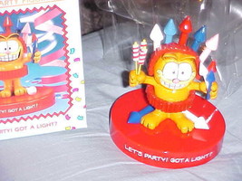 Enesco Garfield Let&#39;s Party Got A Light Figurine Mint With Box 1978 - $24.74
