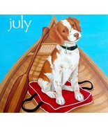 Brittany Spaniel Canoe July Dog Days Poster Calendar 14 x 11&quot; Art Leigh ... - $29.99