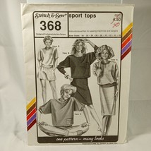 1988 Sport Tops Vintage Sewing Pattern Shirt 30-46 Stretch and Sew 368 Women 80s - $7.45