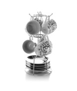 Gibson Espresso 13 Piece Small 3 oz Stoneware Coffee Cup Set with Wire S... - $98.33 CAD