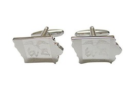 Iowa State Map Shape and Flag Design Cufflinks - $44.99