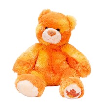 Build A Bear Teddy Plush 16&quot; Orange Fall Autumn Leaf Sparkle BABW Stuffe... - £18.66 GBP