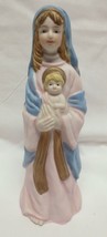 Vtg  Virgin Mary And Baby Jesus Hand Painted Porcelain Bell Figurine - £8.01 GBP