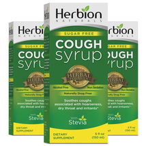 Herbion Naturals Sugar Free Cough Syrup with Stevia, 5 FL Oz - Pack of 3 - £23.52 GBP