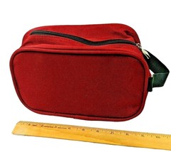 Travel Protocol Bag Small Dopp Kit Zipper Bag Shaving Shower Case - Red B7 - $7.92