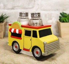 Taste Of Mexico Tex-Mex Fiesta Taco Food Truck Salt And Pepper Shakers Holder - £16.05 GBP