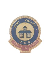 Simi Valley U.S.D School District 15 Year Service Lapel Pin Hat Pinback Tie Tack - £7.66 GBP