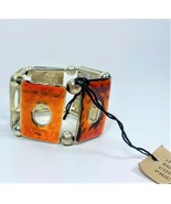 Lot of 2 Sonar Creative Napkin Rings in Big Orange Square Design - $7.82