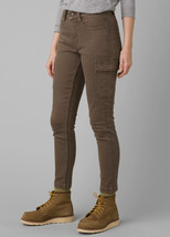 New NWT Womens 12 Prana Dollia Pants Stretch Cargo Jeans Skinny Mud Medium Brown - £101.95 GBP