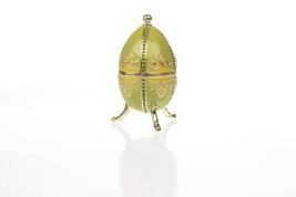 Green Faberge Egg Trinket Box & music Handmade by Keren Kopal Austrian  Crystals - $115.20