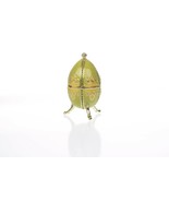 Green Faberge Egg Trinket Box &amp; music Handmade by Keren Kopal Austrian  ... - £90.38 GBP