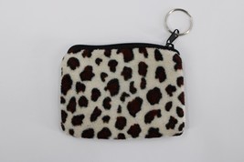 Fabric Coin Purse with Keychain Ring Cheetah Print Design Animal Fashion NWOT - £1.56 GBP