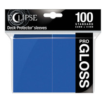 Eclipse Standard Deck Gloss Sleeves 100pcs - Pacific Blue - $30.48