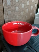 Starbucks 2021 Christmas Cappuccino Mug, 16 oz Red Ceramic NEW - £15.68 GBP