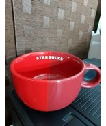 Starbucks 2021 Christmas Cappuccino Mug, 16 oz Red Ceramic NEW - £15.72 GBP