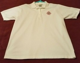 Womens Tabasco Polo Shirt XL Solid Collared White Embroidered Outer Banks - £10.67 GBP