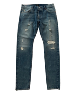 7 For All Mankind The Stacked Skinny Destroyed Jeans Blue ( 33 ) - $2,241.30 MXN